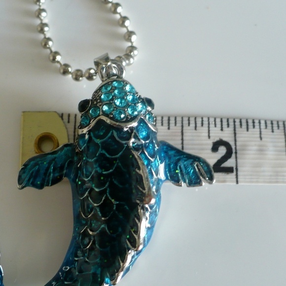 ❤️ Blue-Silver Fish Purse, Car Mirror Charm 5 Star - Picture 7 of 8